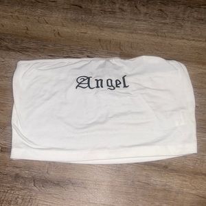 White angel tube top